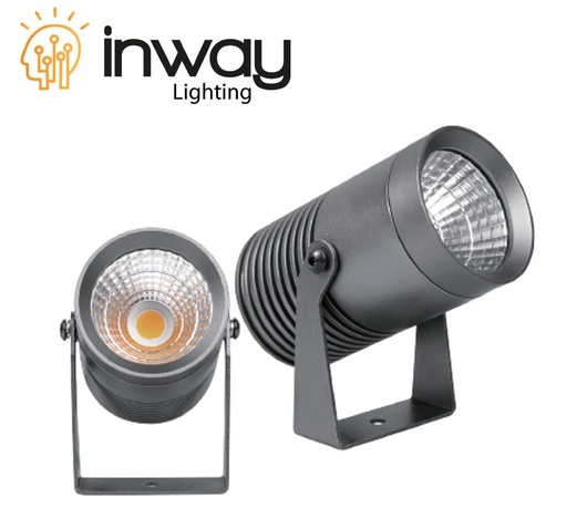 [IND-PR-01460] Reflector COB LED, DG-1500, 15W, 3000K Blanco Cálido, 100-265Vac, IP67, 38 Grados, Diámetro: 61mm, Gris Oscuro, Material: Aluminio