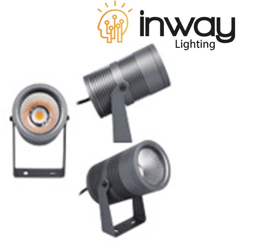 [IND-PR-01462] Reflector COB LED, DG-2500, 25W, 3000K Blanco Cálido, 100-265Vac, IP67, 23 Grados, Diámetro: 89mm, Gris Oscuro, Material: Aluminio