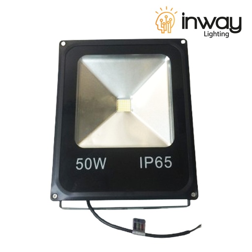 [IND-PR-01466] Reflector COB Slim, 50W, 6000k, 85-265Vac, IP65, 120 Grados, Negra