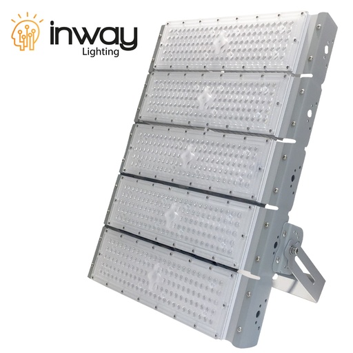 [IND-PR-01489] Reflector LED RayFlex de 5 módulos, 500W, 6000K Blanco Frío, 100-277Vac, IP65, 60 Grados, Gris