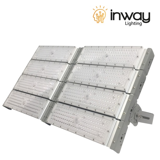 [IND-PR-01490] Reflector LED RayFlex de 8 módulos, 800W, 6000K Blanco Frío, 100-277Vac, IP65, 60 Grados, Gris