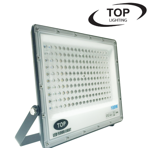 [IND-PR-01513] Reflector SMD TOP, 100W, 6000K Blanco Frío, 100-265Vac, IP65, 90 Grados, Negra, Dimensiones: 248x329x25mm