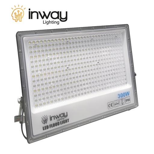 [IND-PR-01530] Reflector SMD, 300W, 6000K Blanco Frío, 100-265Vac, IP65, 90 Grados, Gris, Dimensiones: 470x360x40mm