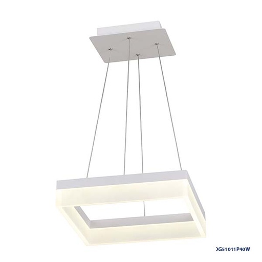 [IND-PR-00030] Lámpara LED Decorativa Colgante, DG51011P, 40W, NW 4000K, 85-265Vac, Dimensiones: 340x340x1200mm, IP20