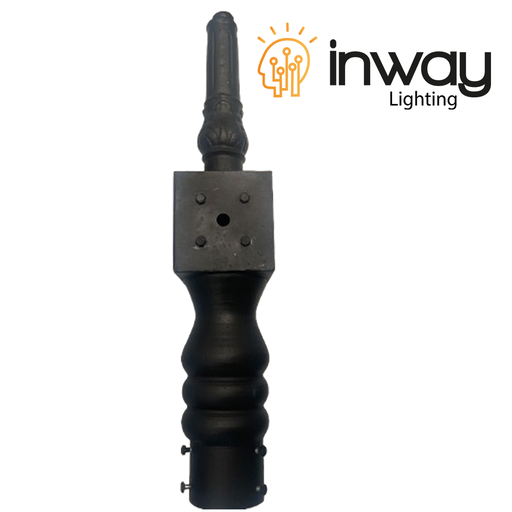 [IND-PR-00087] Base p/Adaptar Lámparas Coloniales y brazos a Poste Decorativo de aluminio color gris oscuro, Largo: 1068mm