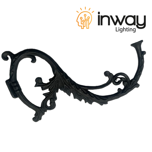 [IND-PR-00088] Brazo p/Instalar Lámparas Coloniales en Poste Decorativo de aluminio color gris oscuro