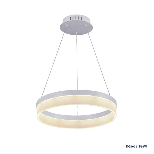 [IND-PR-00113] Lámpara LED Decorativa Colgante, DG50221P, 36W, 4000K Blanco Natural, 85-265Vac, Dimensiones: Φ400mm, IP20