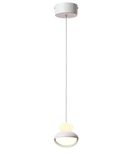 [IND-PR-00134] Lámpara LED Decorativa Colgante, DG50472P, 8W, 4000K Blanco Natural, 85-265Vac, Dimensiones: 100x100x1500mm, IP20, Blanco