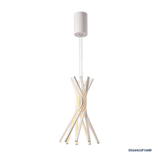 [IND-PR-00200] Lámpara LED Decorativa Colgante, DG60925P, 108W, 9x12W, 4000K Blanco Natural, 85-265Vac, Dimensiones: Φ340x1200mm, IP20