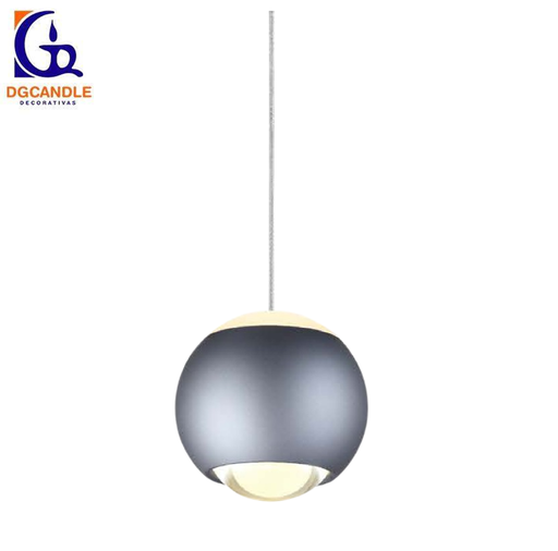 [IND-PR-00205] Lámpara LED Decorativa Colgante, DG61240P, 7W, 4000K Blanco Natural, 85-265Vac, Dimensiones: Φ94x1500mm, IP20, Gris Oscuro
