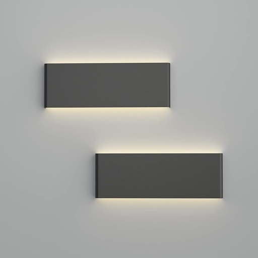 [IND-PR-00221] Lámpara LED Decorativa de Pared (Aplique), DG50054W, 29W, 4000K Blanco Natural, 85-265Vac, Dimensiones: 850x50x80mm, IP20, Gris Oscuro con Blanco