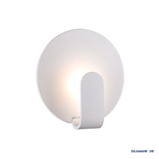 [IND-PR-00233] Lámpara LED Decorativa de Pared (Aplique), DG50600W, 3W, 3000K Blanco Cálido, 85-265Vac, Dimensiones: Φ150X150XH80MM, IP20
