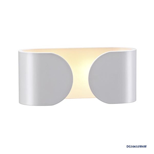 [IND-PR-00235] Lámpara LED Decorativa de Pared (Aplique), DG50633W, 6W, 3000K Blanco Cálido, 85-265Vac, Dimensiones: Φ160X90XH70MM, IP20