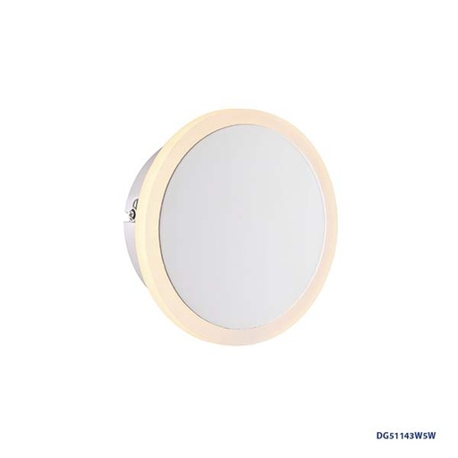 [IND-PR-00243] Lámpara LED Decorativa de Pared (Aplique), DG51143W, 5W, 6000K Blanco Frío, 85-265Vac, Dimensiones: Φ120X120XH40MM, IP20