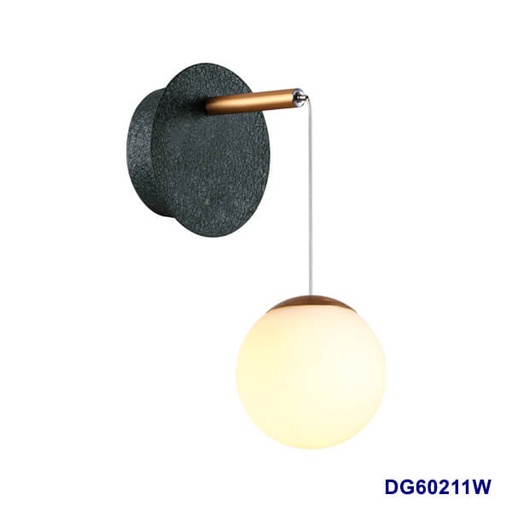 [IND-PR-00256] Lámpara LED Decorativa de Pared (Aplique), DG60211W, 8W, 4000K Blanco Natural, 85-265Vac, Dimensiones: 130x200x600mm, IP20, Verde con dorado