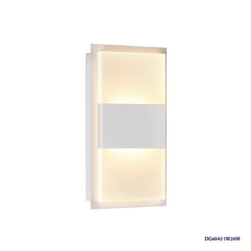 [IND-PR-00259] Lámpara LED Decorativa de Pared (Aplique), DG60451W, 12W, 2x6W, 3000K Blanco Cálido, 85-265Vac, Dimensiones: Φ100X45XH200MM, IP20