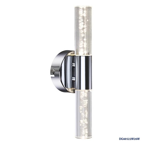 [IND-PR-00267] Lámpara LED Decorativa de Pared (Aplique), DG60522W, 12W, 2x6W, 6000K Blanco Frío, 85-265Vac, Dimensiones: Φ90*70*270mm, IP20