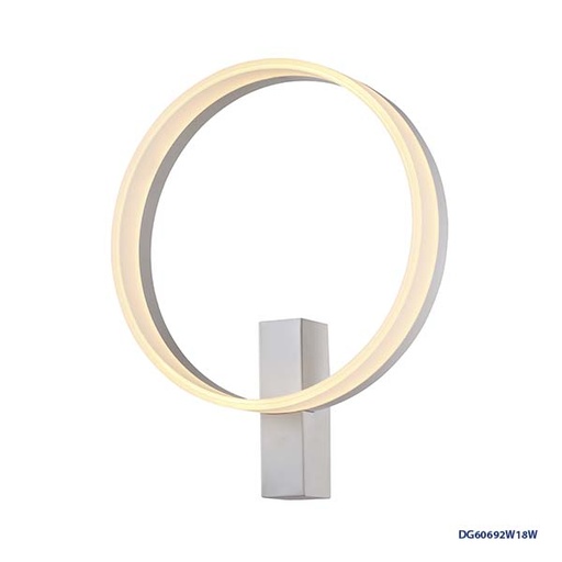 [IND-PR-00272] Lámpara LED Decorativa de Pared (Aplique), DG60692W, 18W, 4000K Blanco Natural, 85-265Vac, Dimensiones: Φ200X110XH285MM, IP20
