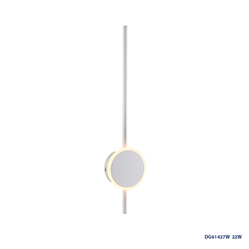 [IND-PR-00288] Lámpara LED Decorativa de Pared (Aplique), DG61427W, 22W, 16+6W, 6000K Blanco Frío, 85-265Vac, Dimensiones: 136x65x800mm, IP20