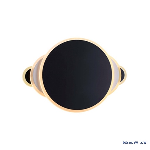 [IND-PR-00296] Lámpara LED Decorativa de Pared (Aplique), DG61871W, 27W, 3x9W, 3000K Blanco Cálido, 85-265Vac, Dimensiones: Φ237X169XH65MM, IP20