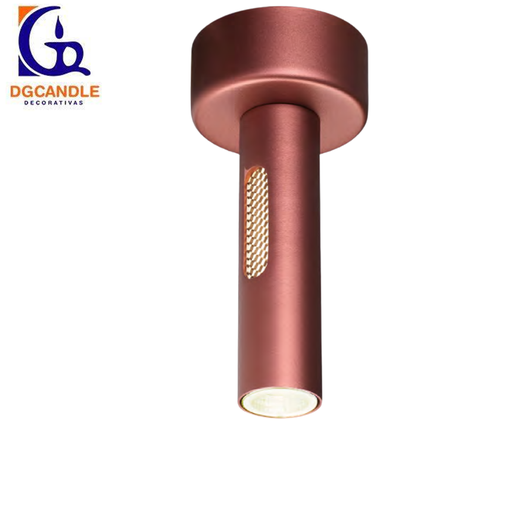 [IND-PR-00303] Lámpara LED Decorativa de Superficie, DG50164C, 5W, 4000K Blanco Natural, 85-265Vac, Dimensiones: Φ90x190mm, IP20, Rose Gold