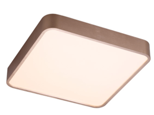 [IND-PR-00315] Lámpara LED Decorativa de Superficie, DG51042C, 68W, 4000K Blanco Natural, 85-265Vac, Dimensiones: 520x520x96mm, IP20, Marrón