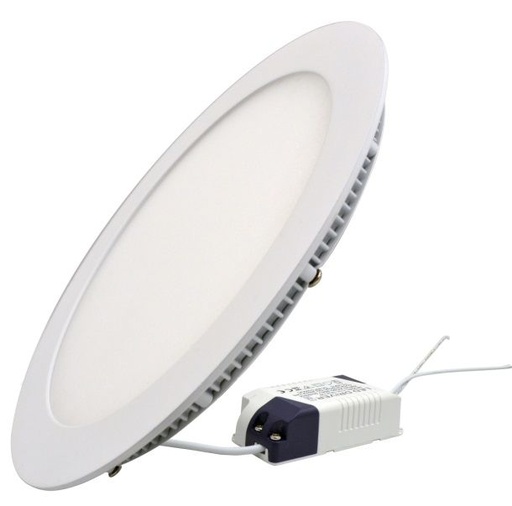 [IND-PR-00062] Kit Panel LED Circular, p/Empotrar, 18W, 8.7", 6000K Blanco Frío, 100-265Vac