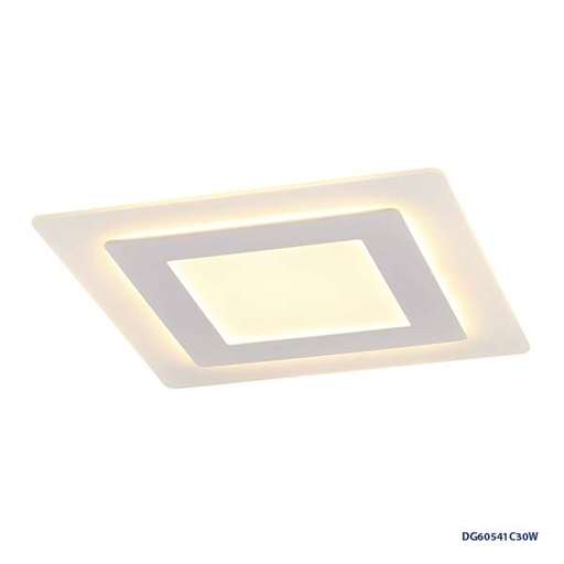 [IND-PR-00328] Lámpara LED Decorativa de Superficie, DG60541C, 30W, 3000K Blanco Cálido, 85-265Vac, Dimensiones: 350x350x45mm, IP20