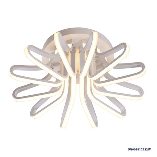 [IND-PR-00329] Lámpara LED Decorativa de Superficie, DG60581C, 132W, 3000K Blanco Cálido, 85-265Vac, Dimensiones: 600x600x200mm, IP20