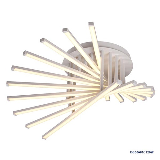 [IND-PR-00331] Lámpara LED Decorativa de Superficie, DG60681C, 120W, 6000K Blanco Frío, 85-265Vac, Dimensiones: 610x610x260mm, IP20