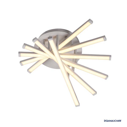 [IND-PR-00332] Lámpara LED Decorativa de Superficie, DG60682C, 48W, 4000K Blanco Natural, 85-265Vac, Dimensiones: 410x410x170mm,  IP20