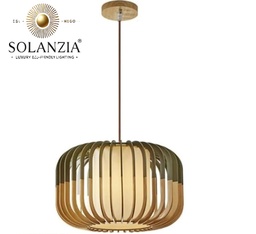 [IND-PR-00370] Lámpara Decorativa Artesanal Colgante, Caribbean Coconut, E27, Dimensiones: 200x180mm, Material: Madera