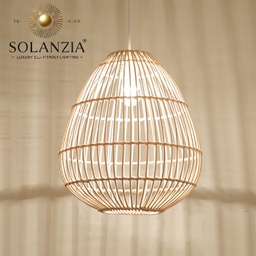 [IND-PR-00385] Lámpara Decorativa Artesanal Colgante, Viento Mediterráneo, E27, Dimensiones: 550x400mm, Material: Rattan