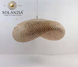 [IND-PR-00386] Lámpara Decorativa Artesanal Horizonte de Colores, Colgante, E27, Dimensiones: 680x470xH210mm, Material: Bamboo