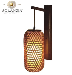[IND-PR-00393] Lámpara Decorativa Artesanal de pared (Aplique), Japan Street, E27, Dimensiones: 200x400mm, Material: Bamboo