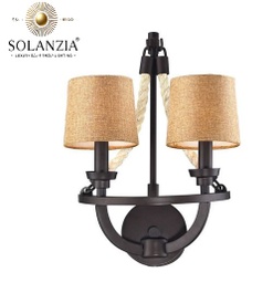 [IND-PR-00394] Lámpara Decorativa Artesanal de pared (Aplique), Metropolitan 1800, 2xE27, Dimensiones: 300x300x300mm, Material: Soga