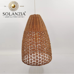 [IND-PR-00399] Lámpara Decorativa Artesanal, Brisa Natural, Colgante, E27, Dimensiones: Φ350xH500mm, Material: Rattan