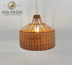 [IND-PR-00401] Lámpara Decorativa Artesanal, Crinolina de Tul, Colgante, E27, Dimensiones: Φ360xH300mm, Material: Bamboo