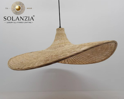 [IND-PR-00405] Lámpara Decorativa Artesanal, Eco de Color, Colgante, E27, Dimensiones: Φ750xH290mm, Material: Bamboo