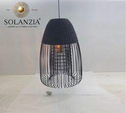 [IND-PR-00410] Lámpara Decorativa Artesanal, Ezimnyama, Colgante, E27, Dimensiones: Φ337xH490mm, Material: Cuerda de Papel