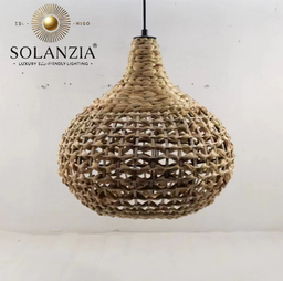 [IND-PR-00411] Lámpara Decorativa Artesanal, Festival de Luz, Colgante, E27, Dimensiones: Φ365xH350mm, Material: Water Hyacinth