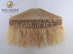 [IND-PR-00412] Lámpara Decorativa Artesanal, Ircus, Colgante, E27, Dimensiones: Φ500xH300mm, Material: Rafia de Papel