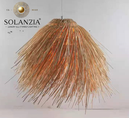 [IND-PR-00420] Lámpara Decorativa Artesanal, Saia, Colgante, E27, Dimensiones: Φ350xH340mm, Material: Rattan