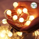 [IND-PR-00495] [IND-PR-00495] Extensión Navideña LED p/Exterior tipo Cherry de 18mm, 4W, 2700K Blanco Cálido, 50LED/5Metros, 110Vac, IP65