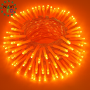 [IND-PR-00565] ExtensiÃ³n NavideÃ±a LED p/Exterior, 8W, 1700Lm, Orange, 200LED/10Metros, 110Vac, Con cable clear de cobre 3xÏ0.2mm2, IP44