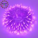 [IND-PR-00567] Extensión Navideña LED p/Exterior, 8W, 1700Lm, PÃºrpura, 200LED/10Metros, 110Vac, Con cable clear de cobre 3xÏ0.2mm2, IP44